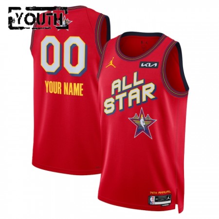 Canotte Bambino All-Star 2025 Personalizzate Jordan Rosso Swingman